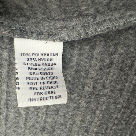 Habitat Clothes to Live In Grey/Gray Soft Fleece   Open Cardigan Jacket Size LG - Picture 4 of 11